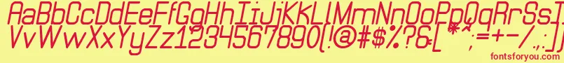 Litle Simple St Font – Red Fonts on Yellow Background