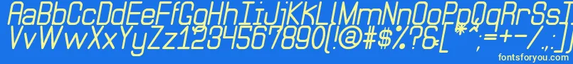 Litle Simple St Font – Yellow Fonts on Blue Background