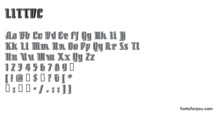 Police LITTDC   (132678) - Alphabet, Chiffres, Caractères Spéciaux