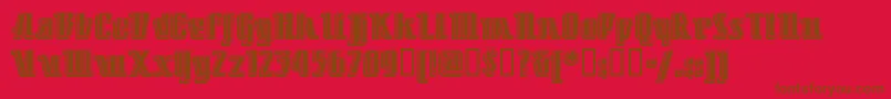 LITTDC   Font – Brown Fonts on Red Background