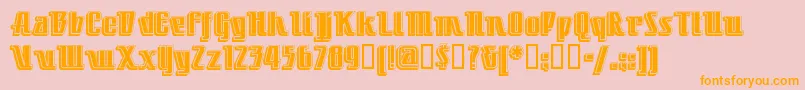LITTDC   Font – Orange Fonts on Pink Background
