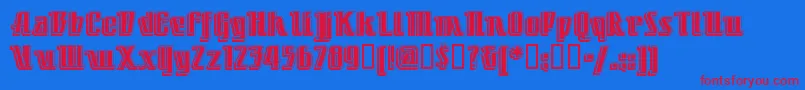 LITTDC   Font – Red Fonts on Blue Background