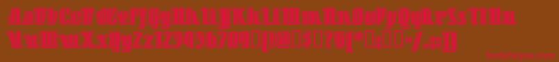 LITTDC  -Schriftart – Rote Schriften auf braunem Hintergrund