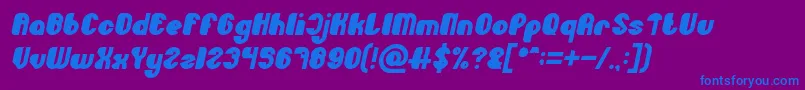 fuente Little Atom Bold Italic – Fuentes Azules Sobre Fondo Morado