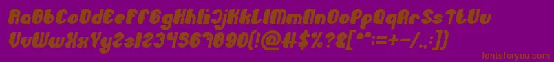 fuente Little Atom Bold Italic – Fuentes Marrones Sobre Fondo Morado