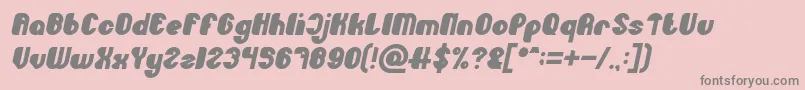 fuente Little Atom Bold Italic – Fuentes Grises Sobre Fondo Rosa