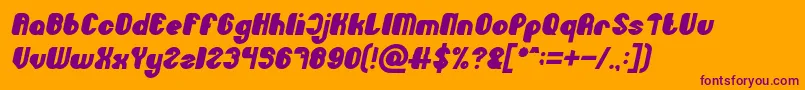 En savoir plus sur la police Little Atom Bold Italic Police Little Atom Bold Italic – polices violettes sur fond orange
