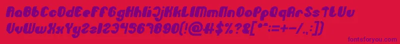 fuente Little Atom Bold Italic – Fuentes Moradas Sobre Fondo Rojo