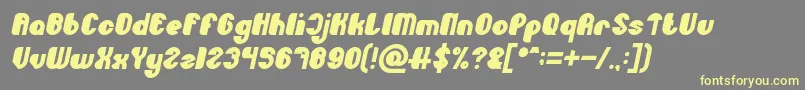 Little Atom Bold Italic Font – Yellow Fonts on Gray Background