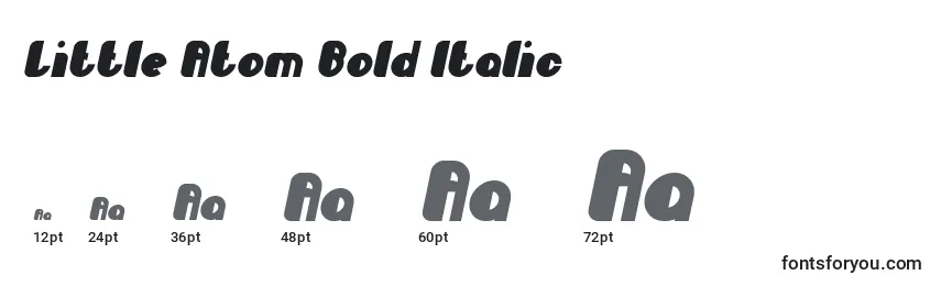 Tamanhos de fonte Little Atom Bold Italic