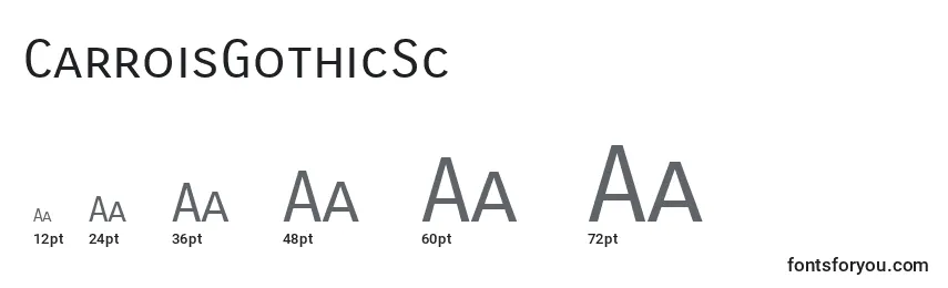 Größen der Schriftart CarroisGothicSc
