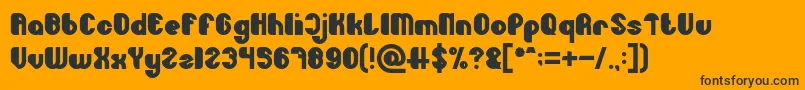 Little Atom Bold Font – Black Fonts on Orange Background