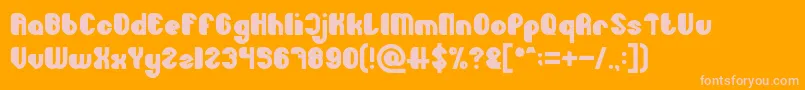 Little Atom Bold Font – Pink Fonts on Orange Background