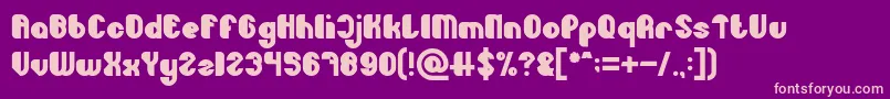 Little Atom Bold Font – Pink Fonts on Purple Background