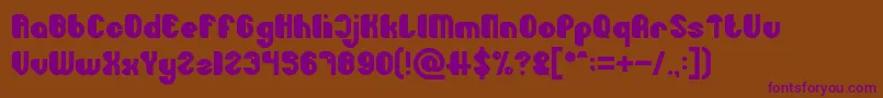 Little Atom Bold Font – Purple Fonts on Brown Background