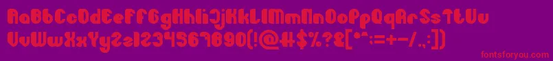 Little Atom Bold Font – Red Fonts on Purple Background