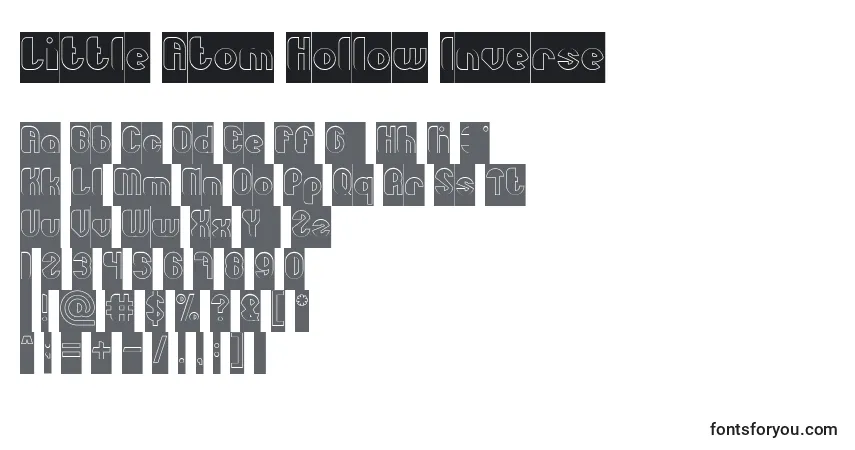 Little Atom Hollow Inverse Font – alphabet, numbers, special characters