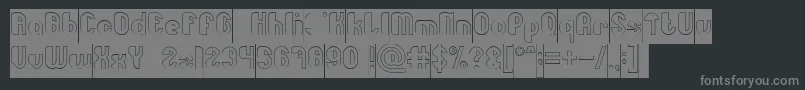 Little Atom Hollow Inverse Font – Gray Fonts on Black Background