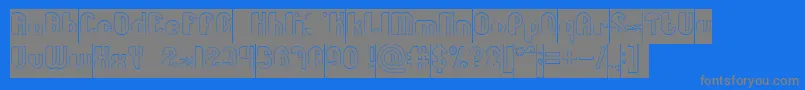 Шрифт Little Atom Hollow Inverse – серые шрифты на синем фоне