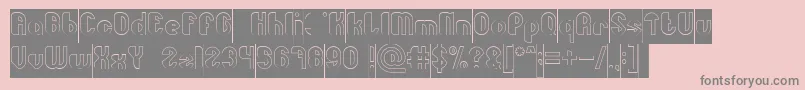 Little Atom Hollow Inverse Font – Gray Fonts on Pink Background