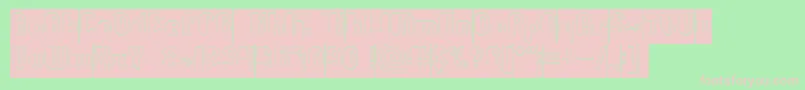 Little Atom Hollow Inverse Font – Pink Fonts on Green Background