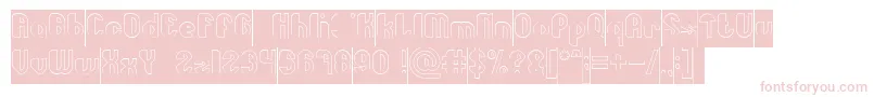 Little Atom Hollow Inverse Font – Pink Fonts on White Background