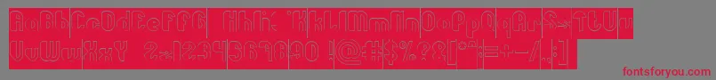 Little Atom Hollow Inverse Font – Red Fonts on Gray Background