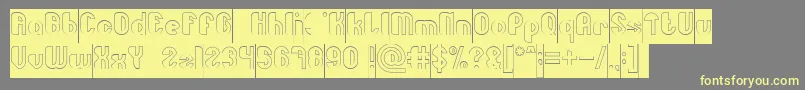 Little Atom Hollow Inverse Font – Yellow Fonts on Gray Background