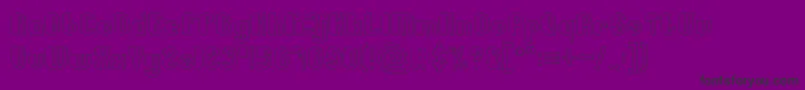 Little Atom Hollow Font – Black Fonts on Purple Background