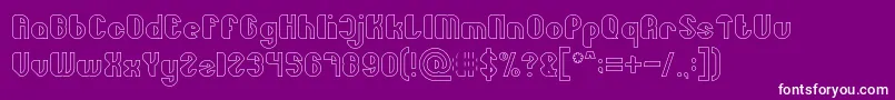 Little Atom Hollow Font – White Fonts on Purple Background