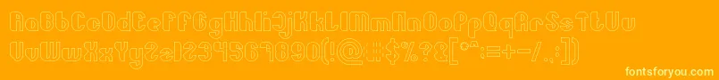 Little Atom Hollow Font – Yellow Fonts on Orange Background