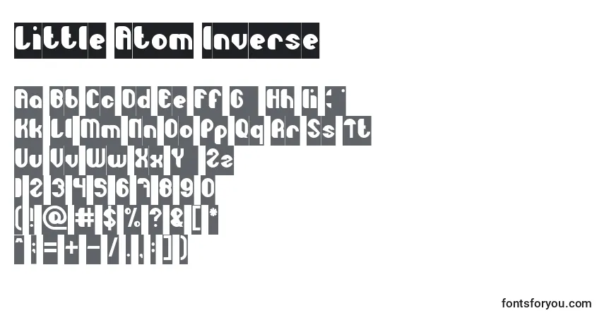Шрифт Little Atom Inverse – алфавит, цифры, специальные символы