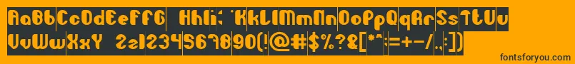 Little Atom Inverse Font – Black Fonts on Orange Background