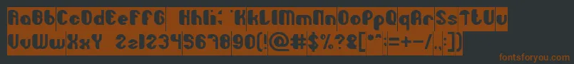 Little Atom Inverse Font – Brown Fonts on Black Background