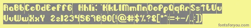 Little Atom Inverse Font – Gray Fonts on Yellow Background