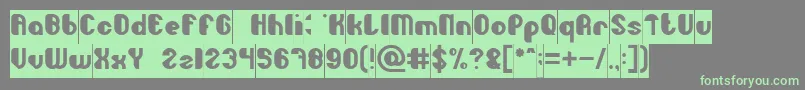 Czcionka Little Atom Inverse – zielone czcionki na szarym tle