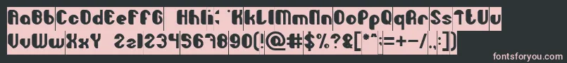 Czcionka Little Atom Inverse – różowe czcionki na czarnym tle