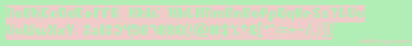 Little Atom Inverse Font – Pink Fonts on Green Background