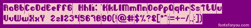 Little Atom Inverse Font – Pink Fonts on Purple Background