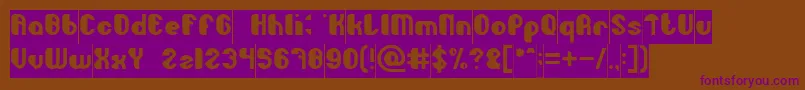 Little Atom Inverse Font – Purple Fonts on Brown Background