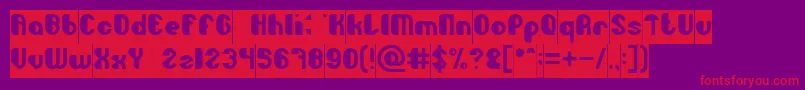 Little Atom Inverse Font – Red Fonts on Purple Background