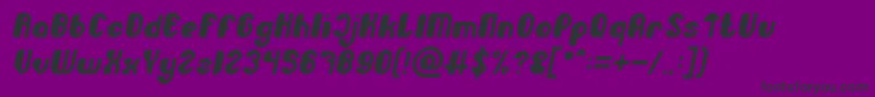 Little Atom Italic Font – Black Fonts on Purple Background