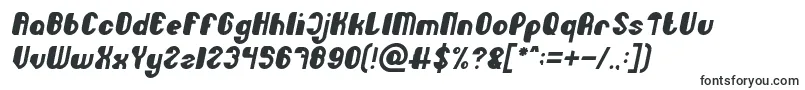 フォントLittle Atom Italic – 斜体