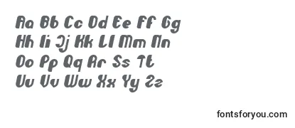 Revisão da fonte Little Atom Italic