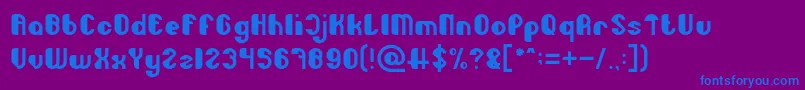 Little Atom Light Font – Blue Fonts on Purple Background