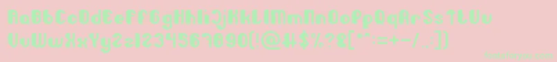 Little Atom Light Font – Green Fonts on Pink Background