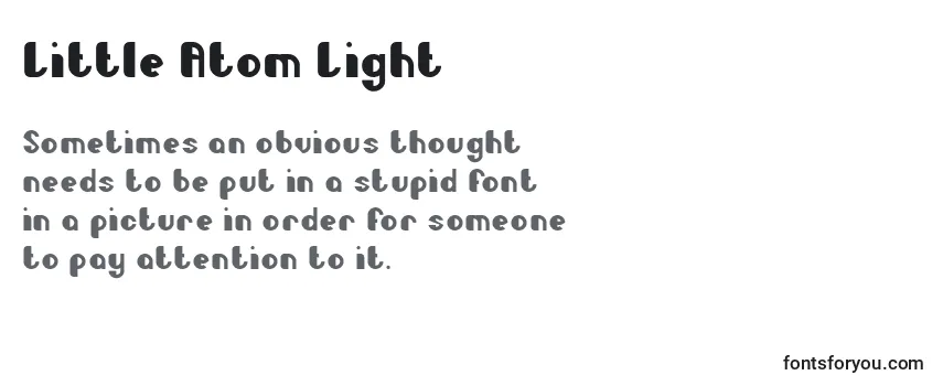 Überblick über die Schriftart Little Atom Light