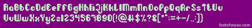 Little Atom Font – Green Fonts on Purple Background