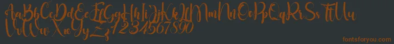 Little Betty Font – Brown Fonts on Black Background