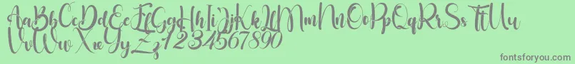 Little Betty Font – Gray Fonts on Green Background